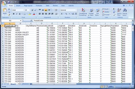 postal code download free.